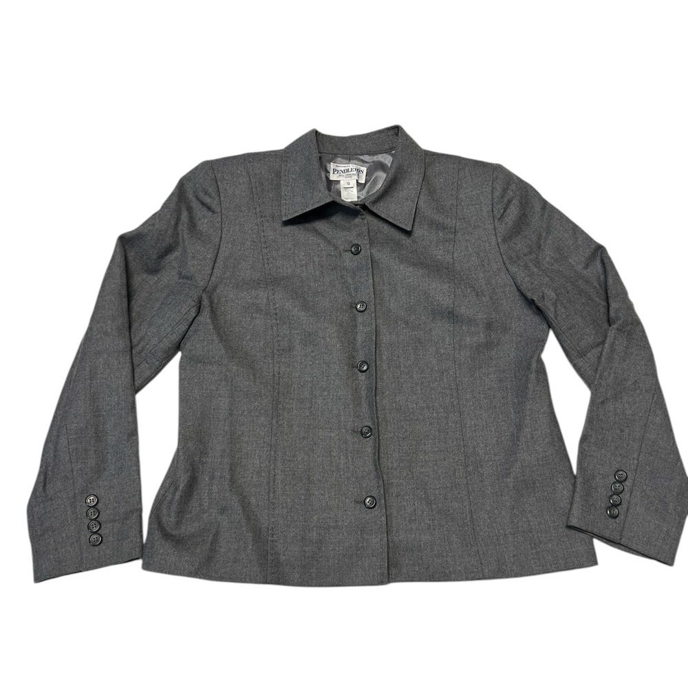 Vintage Pendleton - Women’s Gray Wool Blazer Sz. 12